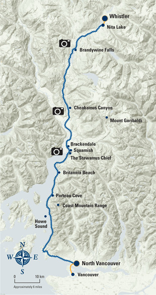 Rocky Mountaineer Vancouver to Whistler Rail Route