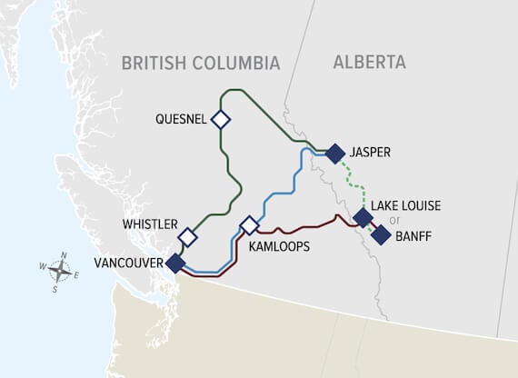 Rocky Mountaineer Train Map Rocky Mountaineer Vacations | Train | Canada | Rocky Mountain Holidays