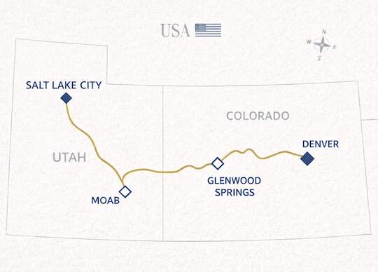 Rockies to the Red Rocks Rail map